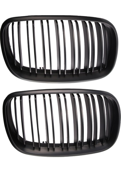 Mat Siyah Ön Tampon Çift Çabuk Ön Böbrek Izgara Izgara For-Bmw X5 X6 E70 E71 2007-2014 (Yurt Dışından) modelleri