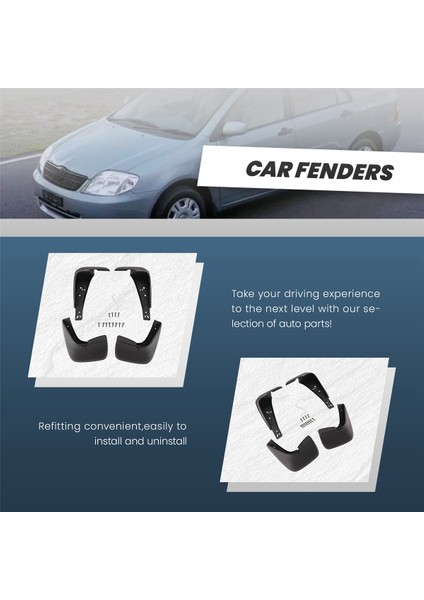 Toyota Corolla E120 E130 2000-2006 Için Araba Çamurluk Sıçrama Koruyucusu (Yurt Dışından) fiyatları