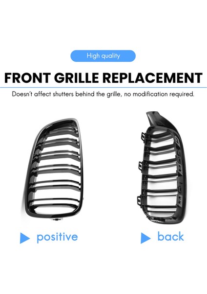 Bmw 4 Serisi F32 F33 F36 F80 F82 Çift Slat M4 Spor Stili Parlak Siyah (Yurt Dışından) indirimleri