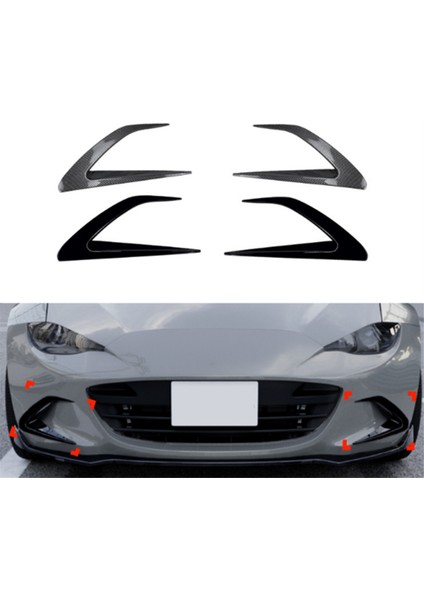 Araba Ön Tampon Ayırıcı Spoiler Sis Lambası Spoyler Kapak Mazda Miata Mx-5 Nd 2016+ Parlak Siyah (Yurt Dışından) fırsatları
