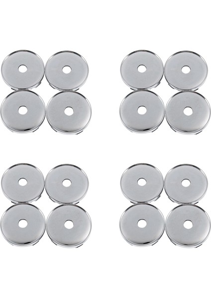 16 Krom Tekerlek Merkezi Göbek Kapağı Evrensel Araba Plastik 60MM Lastik Kaplamalar Seti (Yurt Dışından)