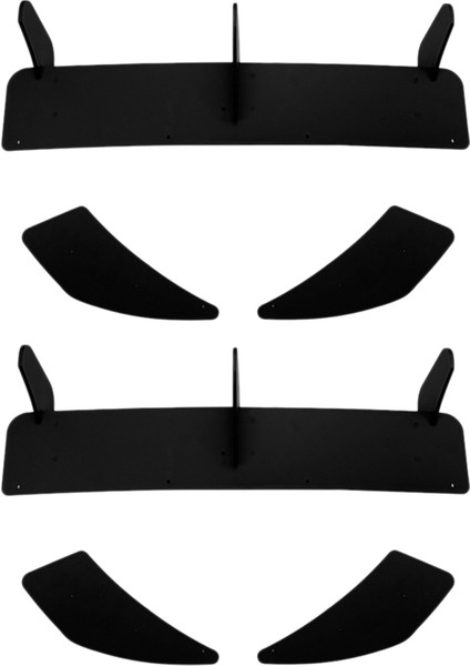 Golf Için 6x 7r Golf 7 R 2013-2016 Parlak Siyah Arka Tampon Difüzör Splitter Spinder Finler Trim (Yurt Dışından)