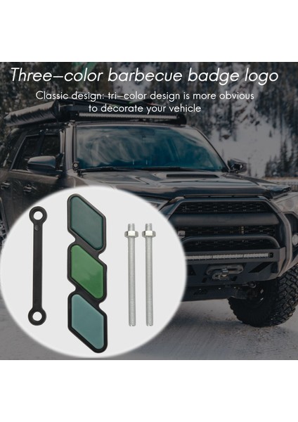 Toyota Tacoma Için 4runner Tri-Renk Canan 3 Izgara Rozeti Emblem Çıkartmaları Çıkartmalar Otomatik Araba Aksesuarları Araba Stilleri (Yurt Dışından) fırsatları