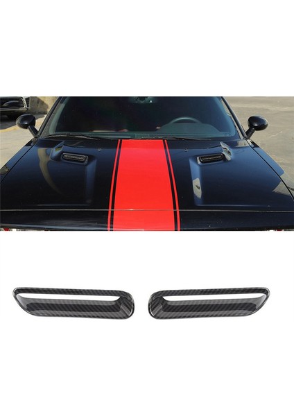 1paır Motor Kapak Trim Hava Akışı Emme Kaputu Dodge Challenger Için Havalandırma Kapağı 2009-2014 Abs Karbon Fiber Çıkartma Kapakları (Yurt Dışından) fiyatları
