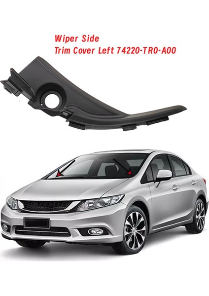1paır Ön Taraf Kaplı Ön Cam Silecek Motor Kapağı Trim 74210-TR0-A00 74220-TR0-A00 Honda Civic Için 12-15 74210TR0A00 (Yurt Dışından) modelleri