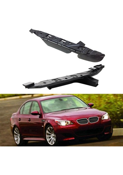3 Çift Ön Sol Sağ Tampon Kılavuzu Destek Braketi 51117033705 51117033706 For-Bmw E60 E61 525I 528I 530I 545I (Yurt Dışından) modelleri