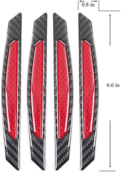 8pcs Süper Kırmızı Yansıtıcı Çıkartmalar Şeritler Yan Kapı Kenar Tampon Koruyucu Koruma Koruma Muhafızları Döşeme Çıkartmaları Evrensel (Yurt Dışından) fiyatları