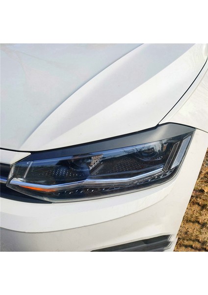 1paır Ön Far Göz Kapağı Kaş Döşeme Çıkartması Vw Polo 2019-2022 Kalıp Lambası Kaş Şeritleri Kapak Kapağı B (Yurt Dışından) fırsatları