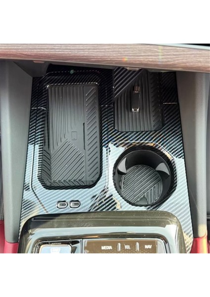 Bmw 5 Serisi G60 2024 Merkez Konsol Kupası Kapak Trim Dekorasyon Iç Aksesuarları Abs Karbon Fiber (Yurt Dışından) fırsatları