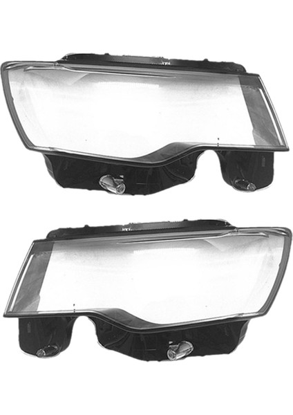 Araba Sol Sağ Taraf Far Lens Kapağı Jeep Grand Cherokee Için Şeffaf Kafa Işık Lamba Kabuğu 2014-2019 (Yurt Dışından)