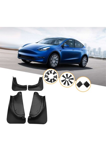 Araba Tesla Için Büyük Çamurluklar Model Y 2021-2023 Çamurluk Çamur Guard Flap Splash Flaps Çamur Flaps Aksesuarlar (Yurt Dışından) modelleri