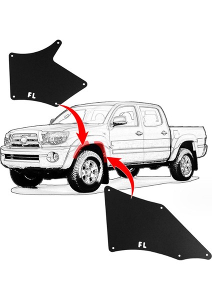 Toyota Tacoma Için Araba Sıçrama Muhafızları 2005 Ön Fender Liner Çamurlu Kanatlar Çamurluk Aksesuarları (Yurt Dışından) fiyatları