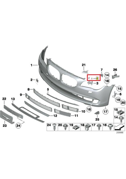 Bmw- 5 6 7 Seri F07 F10 F11 F06 F12 F13 F01 F02 F03 F04 Için Ön Tampon Far Yıkama Kolu 51117202885 (Yurt Dışından) fırsatları