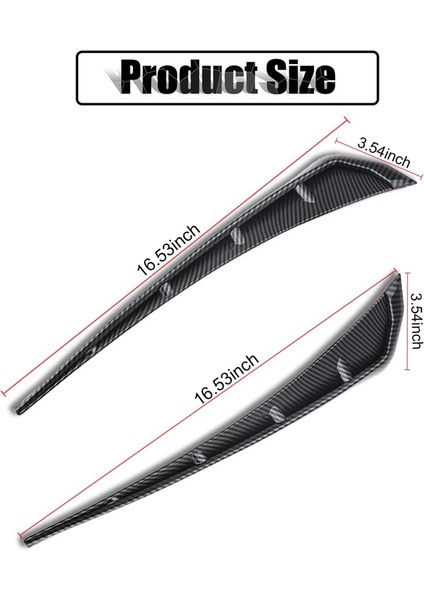 Evrensel Araba Mudguard Yan Havalandırma Dekoratif Çıkartmalar, Hava Akışı Giriş Deliği Izgara Aksesuarları, Abs Karbon Fiber (Yurt Dışından) modelleri