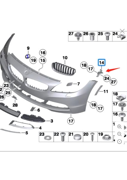 Sol ve Sağ Ön Tampon Tutucu Braket Tutucu Bmw E89 Z4 2009-2016 51117192157, 51117192158 (Yurt Dışından) indirimleri