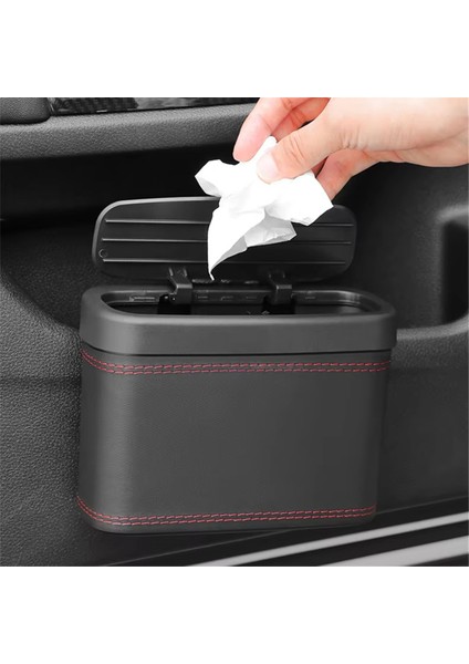 Araba Çöp Kutusu - Asma Araç Çöp Çöp Parkması, Kare Presleme Tipi, Otomatik Saklama Kutusu, Plastik (Yurt Dışından) fiyatları