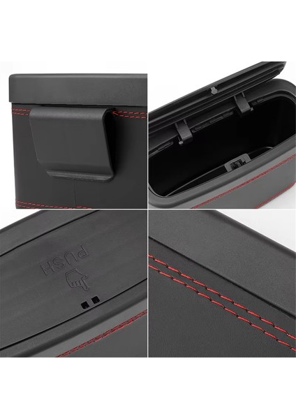 Araba Çöp Kutusu - Asma Araç Çöp Çöp Parkması, Kare Presleme Tipi, Otomatik Saklama Kutusu, Plastik (Yurt Dışından) indirimleri