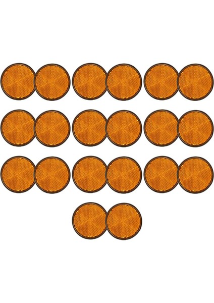 20PCS 2 Inç Yuvarlak Turuncu Reflektör Motosiklet Için Evrensel Atv Kir Bisiklet (Yurt Dışından)