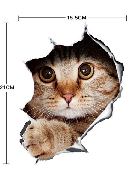 (12 Adet) 3D Kedi Araba Çıkartmaları Pencere, Kamyon, Araba, Dizüstü Veya Ipad Için Çıkartma / Çıkartma (Yurt Dışından) fırsatları