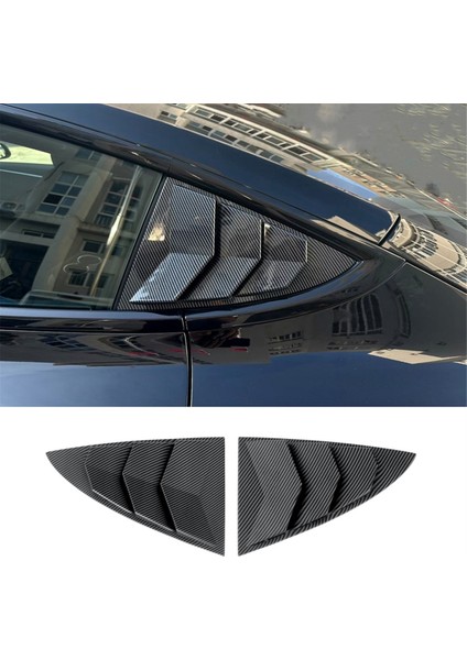 Tesla Model 3 Highland 2024 Kantı Yan Hava Trim Üçgen Aksesuarları, Mat Karbon (Yurt Dışından) modelleri