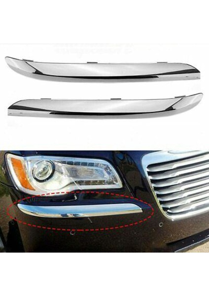 1paır Ön Sol Sağ Tampon Kalıp Krom Trim 68127941AB 68127940AB Chrysler Için 300 Accent 2012 2012 2013 2014 (Yurt Dışından) fiyatları