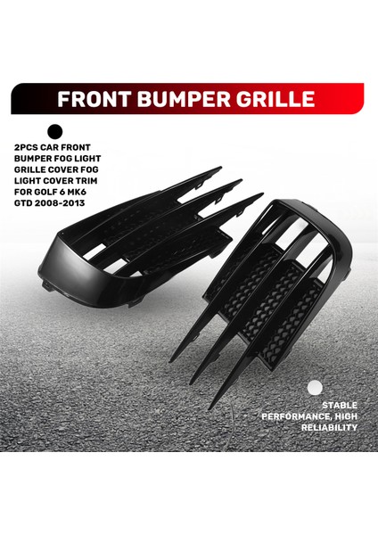 2pcs Araba Ön Tampon Sis Izgarası Izgara Kapağı Sis Işık Kapağı Golf Için 6 Mk6 Gtd 2008-2013 (Yurt Dışından) fırsatları