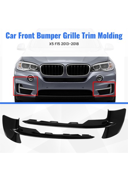Araba Ön Tampon Izgara Trim Kalıplama 51117303113 51117303114 Bmw X5 F15 2013-2018 Için Tampon Izgara Trim Şeritleri (Yurt Dışından) fırsatları