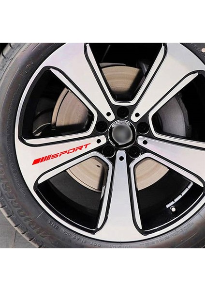 Spor Çıkartma Çıkartma Tekerlekleri Jantlar Yarış Araba Sticker Kendi Yapışkan Araba Kapısı Jantlar Tekerlek Göbek Çıkartma Aksesuarları 12 Pcs, Kırmızı (Yurt Dışından) fırsatları