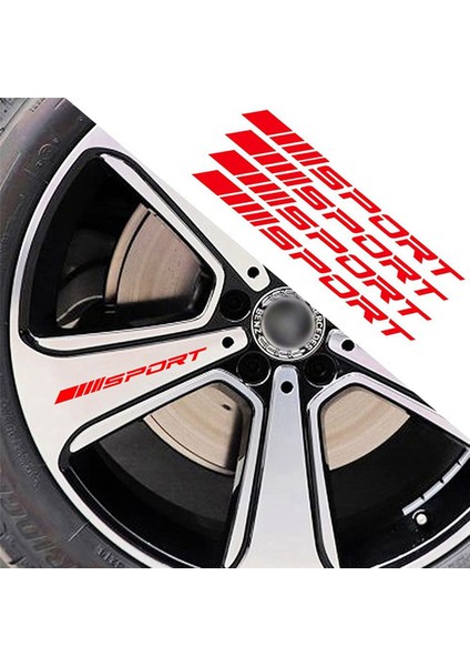 Spor Çıkartma Çıkartma Tekerlekleri Jantlar Yarış Araba Sticker Kendi Yapışkan Araba Kapısı Jantlar Tekerlek Göbek Çıkartma Aksesuarları 12 Pcs, Kırmızı (Yurt Dışından) indirimleri