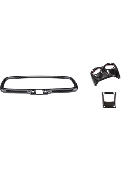 2 Set Araç Aksesuarları: 1 Pcs Dikiz Ayna Çerçevesi Trim &amp; 1 Set Araba Arka Egzoz Havalandırma Dekoratif Çerçeve (Yurt Dışından)