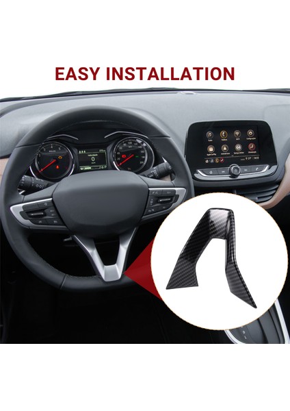 Chevrolet Onix 2019-2021 Için Karbon Fiber Araba Direksiyon Simidi Kapağı Döşeme Aksesuarları (Yurt Dışından) indirimleri