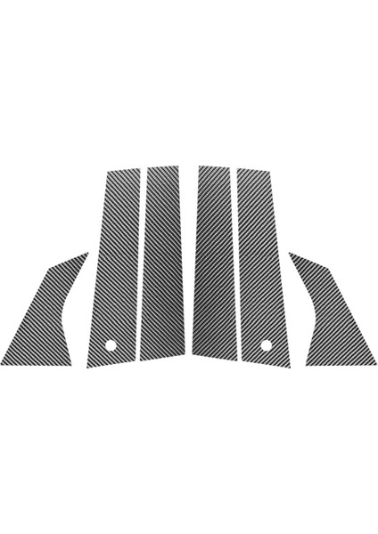Ford Mustang Mach-E Için Karbon Fiber 2021-2024 Araba Penceresi B Sütun Post Kapak Döşeme Sticker Aksesuarları (Yurt Dışından)