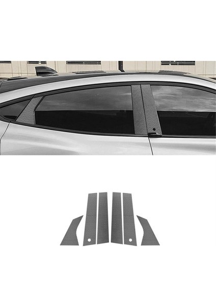 Ford Mustang Mach-E Için Karbon Fiber 2021-2024 Araba Penceresi B Sütun Post Kapak Döşeme Sticker Aksesuarları (Yurt Dışından) indirimleri