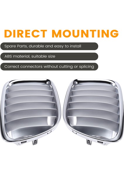 1paır Ön Tampon Üst Orta Grille Krom Bmw X1 Serisi E84 2010-2012 51112993307, 51112993308 (Yurt Dışından) fırsatları