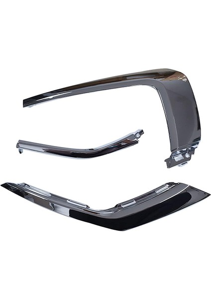 Mitsubishi Outlander Için Ön Tampon Krom Trim Kalıplama Şeridi 2016-2019 Sis Işık Kapağı Dekorasyonu, 3pcs Sağ (Yurt Dışından)