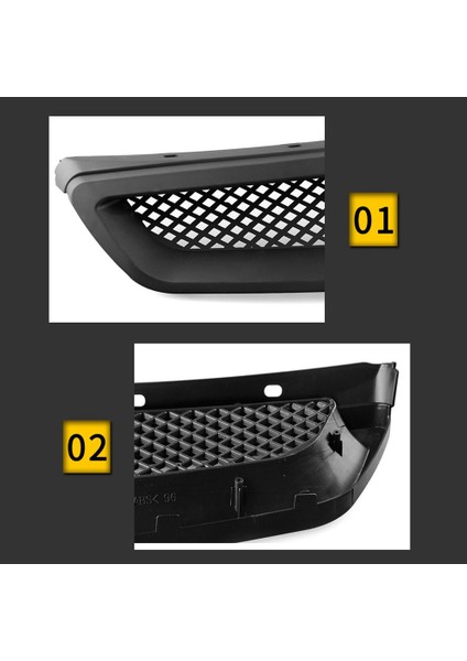 Mat Balck Ön Motor Kapak Mesh Grille Honda Civic Ek Cx Için Grille Grille Cx Dx Ex Hx Lx Tip R 1999-2000 (Yurt Dışından) fırsatları