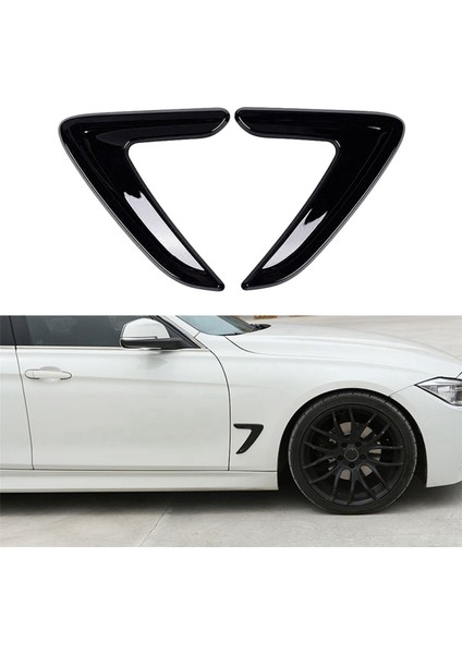 4pcs Için Bmw F30 F35 316I 320I 328I 330I 335I Araba Aksesuarları Çamurluk Havalandırmalar Dekoratif Kapak 2013-2017 (Siyah) (Yurt Dışından) fırsatları