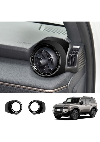 Toyota Prado LC250 2024 Hava Çıkışı Çerçevesi Sticker Parlak Siyah (Yurt Dışından) indirimleri