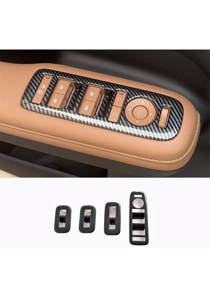Hyundai Santa Fe Mx5 2024 Lhd Karbon Fiber Araç Pencere Asansör Anahtarı Düğmeleri Kapak Döşeme Aksesuarları (Yurt Dışından) modelleri