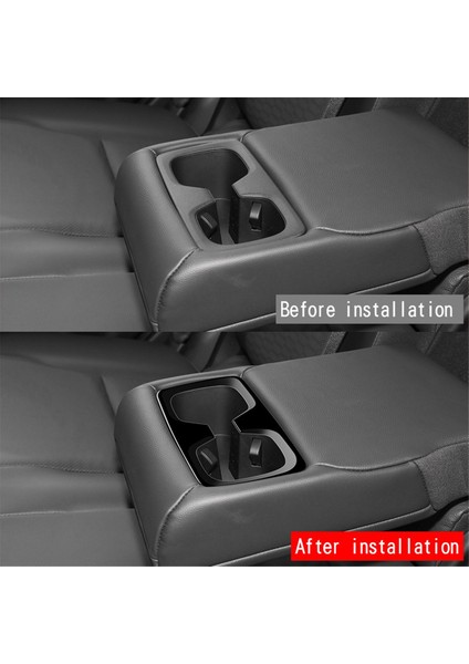 Araba Arka Kol Dayama Kapağı Su Bardağı Tutucu Çerçeve Arka Fincan Tutucu Döşeme Etiketi Toyota Prado LC250 2024 Parlak Siyah (Yurt Dışından) fırsatları