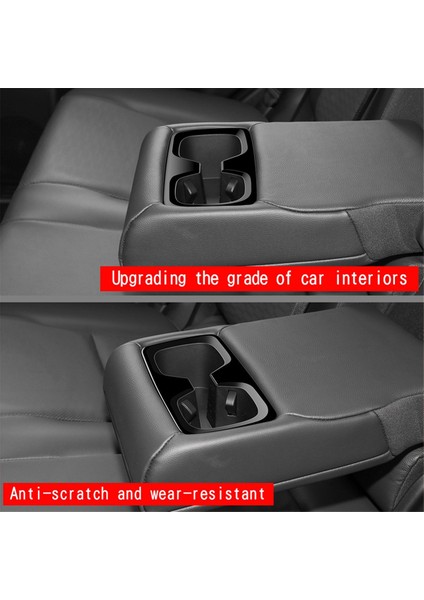 Araba Arka Kol Dayama Kapağı Su Bardağı Tutucu Çerçeve Arka Fincan Tutucu Döşeme Etiketi Toyota Prado LC250 2024 Parlak Siyah (Yurt Dışından) indirimleri