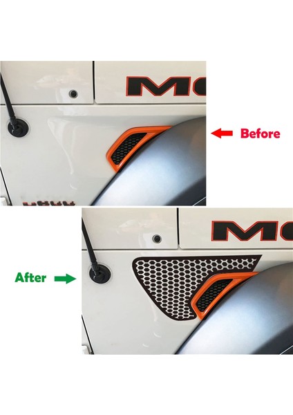 Yan Çamurluk Havalandırma Balı Çıkartmaları, Jeep Wrangler Jl / Gladiator Jt 2018-2024 (Yurt Dışından) fiyatları