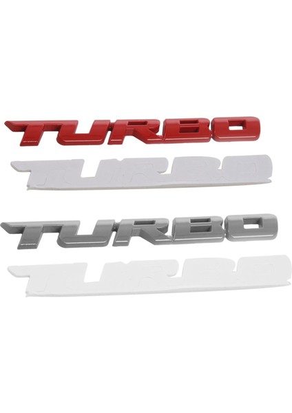 2 Adet Turbo Evrensel Araba Motosikleti Otomatik 3D Metal Amblem Rozeti Çıkartma, Kırmızı ve Gümüş (Yurt Dışından) fiyatları