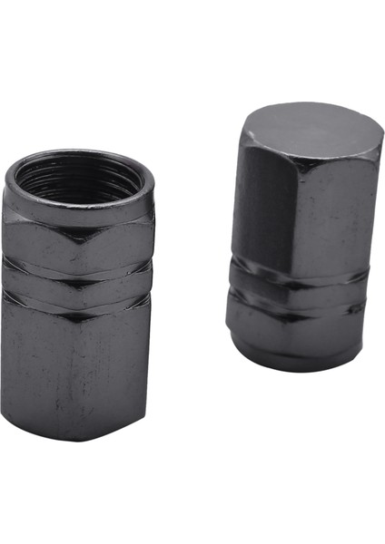 80 Adet Lastik Gövde Valf Kapakları Tekerlek Valfini Kaplar Araç Toz Geçirmez Lastik Kapağı, Altıgen Şekli Titanyum Gri (Yurt Dışından) indirimleri