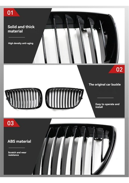 Bmw 1 Serisi E81 E82 E87 E88 2004-2007 Için Parlak Siyah Ön Böbrek Tek Izgarası (Yurt Dışından) fiyatları