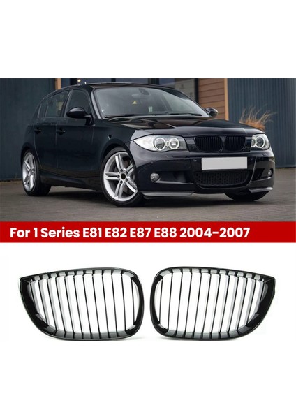 Bmw 1 Serisi E81 E82 E87 E88 2004-2007 Için Parlak Siyah Ön Böbrek Tek Izgarası (Yurt Dışından) modelleri