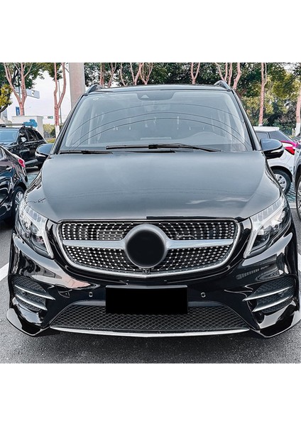 Mercedes-Benz V-Serisi W447 V260 Amg Hat Ön Tampon Dudak Açısı Difüzör Ayırtıcı Spoiler Koruyucu Parlak Siyah (Yurt Dışından) indirimleri