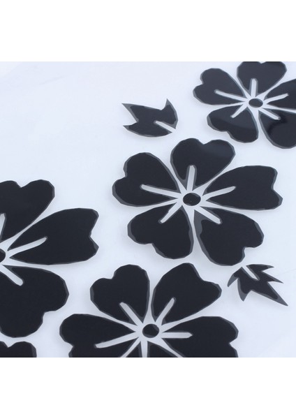 2x Siyah Çıkartma Araç Çiçek Sticker Su Geçirmez Çıkarılabilir Deco Araç Çizgileri Kapak (Yurt Dışından) fiyatları