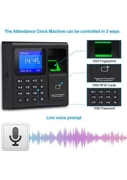 Parmak Izi Katılım Makinesi Rfıd Tuş Takımı Erişim Kontrolü Elektrik Zaman Saat Kayıt Cihazı USB Veri Anahtarlarla Yönetin (Yurt Dışından) modelleri