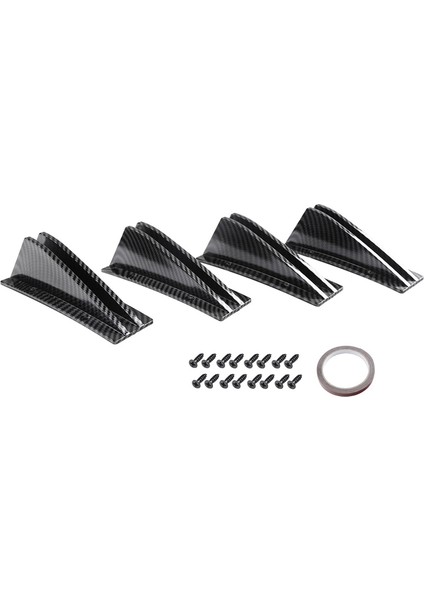 Evrensel 4pcs/set Araç Arka Tampon Difüzör Spoiler Abs Abs Catolisyon Önleme Arka Tampon Dudak Difüzör A (Yurt Dışından)